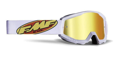 Goggles FMF Powercore Core White - Mica Espejo Roja